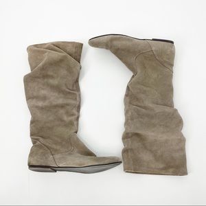 Steve Madden Gianna Taupe Suede Slouch Tall Boots Women’s 9.5